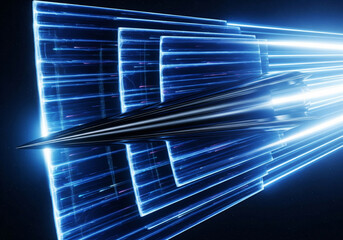 Abstract Geometric Speed Concept Illustration Modern Flight