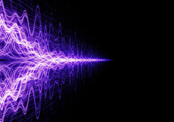 Abstract Purple Light Wave