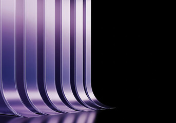 Abstract Purple Metal Lines Minimalist Design