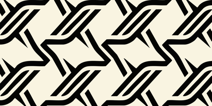 Abstract geometric pattern of interlocking lines in a seamless tessellation