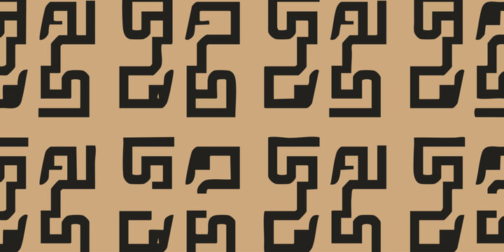Abstract pattern design A rhythmic arrangement of geometric shapes in a repeating tile pattern suitable for various applications