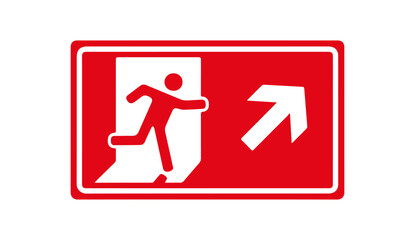 Emergency Exit office leave icon royalty free vector graphic