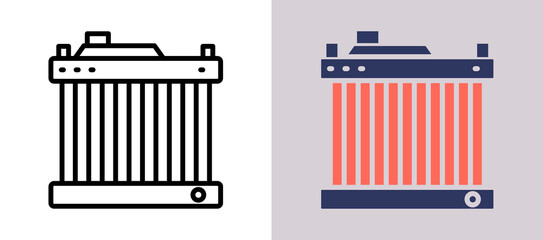 Radiator whitegrey icon