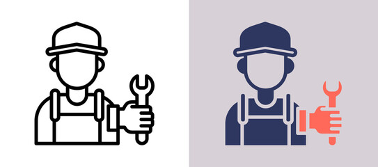 Mechanic whitegrey icon