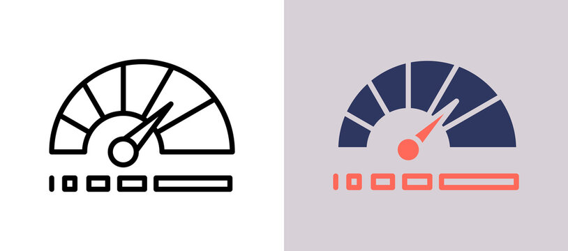 Speedometer whitegrey icon