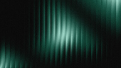 Glass effect green gradient background on black background with evenly distributed noise grains on the surface
