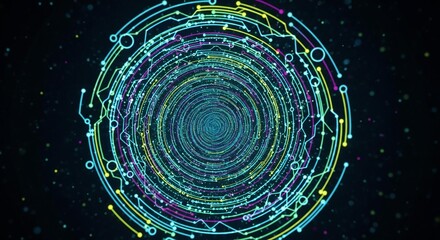 Digital fingerprint identity security concept with glowing circuitry and futuristic technology elements