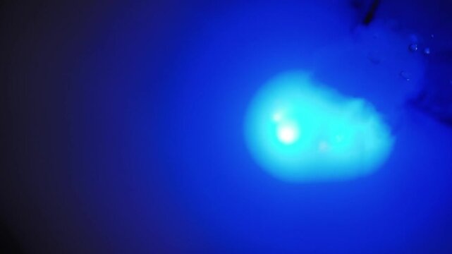 Cool cauldron mister creates cool fog from cold water and LED lights change color