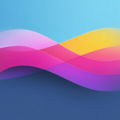 Modern abstract background with flowing, colorful waves and a 3D paper-cut effect. Vibrant gradients create a dynamic and fluid wallpaper design.