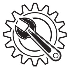 Wrench in gear icon