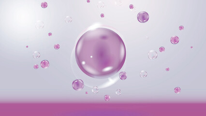 Bubbles Floating in Liquid, which is used in beauty product advertisements