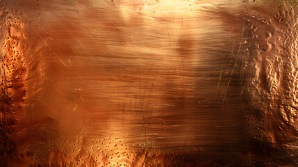 Brushed Copper Metal Texture with Pitting scratched