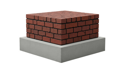 Obraz premium Brick column on concrete base