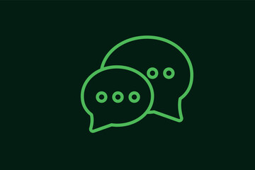 Obraz premium chatting bubble illustration in flat style design. Vector illustration. 