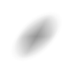 Abstract blurred oval shape with gray gradient on transparent background used for design elements...