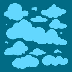 Print, art, sign, set, day, air, spring, paper, cloudy, symbol, summer, cartoon, cloudscape, printing, graphics, web, UI, 