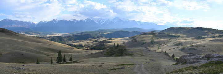 Scenic view of the North Chuisky ridge in the Altay Mountains, Russia