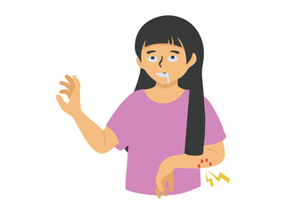 Human Infected Rabies Disease Illustration
