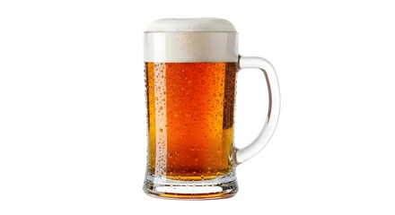 Amber beer glistens, features condensation droplets, ideal for product photography, drinks advertisement, or social media promotion.