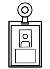 Minimalist Black Line Identification Card Icon