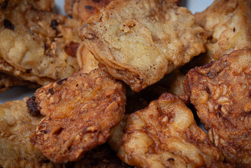 Fried Tempeh, a typical Indonesian food