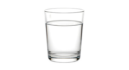 Clear, clean liquid fills a sleek glass, reflecting soft light, ideal for product photography, healthcare ads, or simple backgrounds.