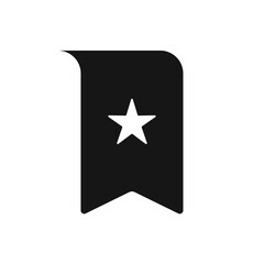 Bookmark star isolated icon on a white background. Vector illustration