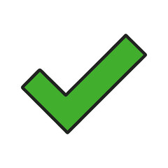 A green checkmark on transparent background