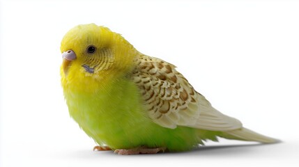 Obraz premium Colorful budgerigar perched on a surface in bright light