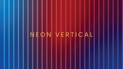 Abstract neon vertical stripes gradient background isolated on white background