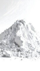 A pristine pile of white powder against a bright background.