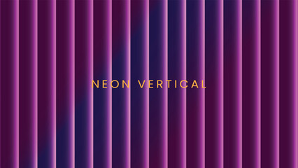 Abstract pink and purple neon vertical lines isolated on white background