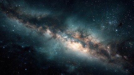 deep space galaxy view, countless stars, glowing cosmic background 