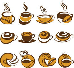 Coffee logo and icon illustration vector art