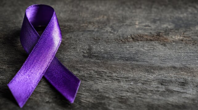 Purple ribbon for awareness of various cancers and conditions including Alzheimer s epilepsy lupus sarcoidosis and fibromyalgia as well as World Cancer Day