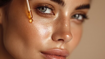 Closeup of beauty essentials oils skincare products and cleaning items for women s wellness and hygiene including face serums retinol and anti aging moisturizers or masks