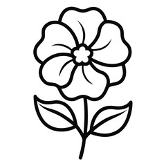 black and white flower