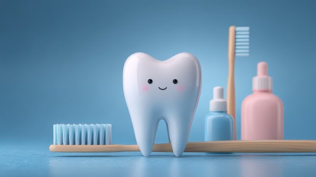 Dental health idea Mouth hygiene