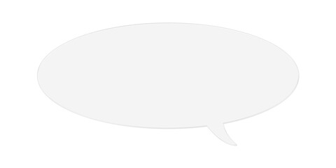 Glass Oval Speech Bubble UI Element with Glossy Frame PNG
