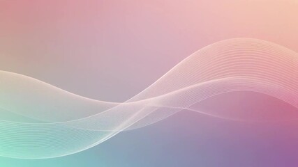 Minimalist pastel gradient background with abstract flowing wave lines, creating a soft, elegant, and dynamic motion effect for modern design and digital backdrops - Powered by Adobe