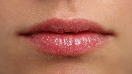 Zoomed in view of irritated dry and chapped lips