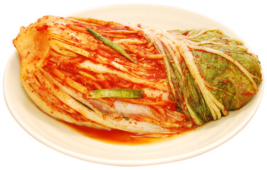 pogi kimchi, traditional Kimchi on a White Plate
