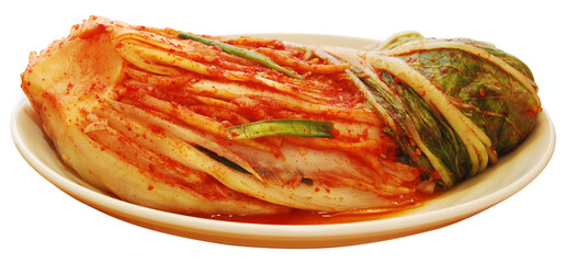 pogi kimchi, traditional Kimchi on a White Plate