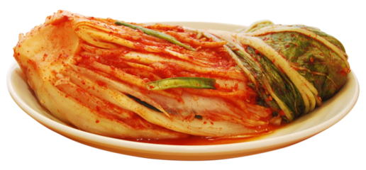 pogi kimchi, traditional Kimchi on a White Plate