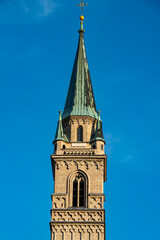 Fototapeta premium Franciscan Church Bell Tower in Salzburg - Austria