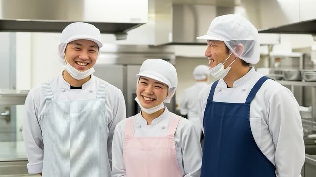笑顔の調理師スタッフ