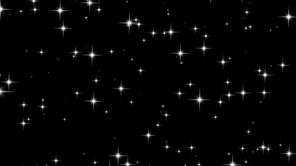 Glitter sparkle animated Black screen, 3D Animation, Ultra High Definition, 4k video. White shining dust light. Bokeh light lights effect background. Twinkling star animation on transparent - Powered by Adobe