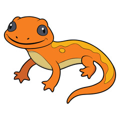 Leopard Gecko Color Vector Illustration 