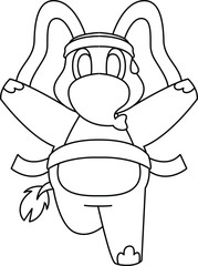 Elephant Runner Running Sports Animal Vector Graphic Art Illustration