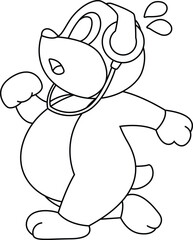 Hamster Runner Running Sports Animal Vector Graphic Art Illustration
